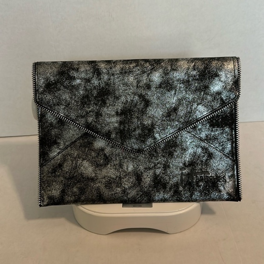 It Cosmetics Black and Silver Makeup Bag Clutch NWOT
